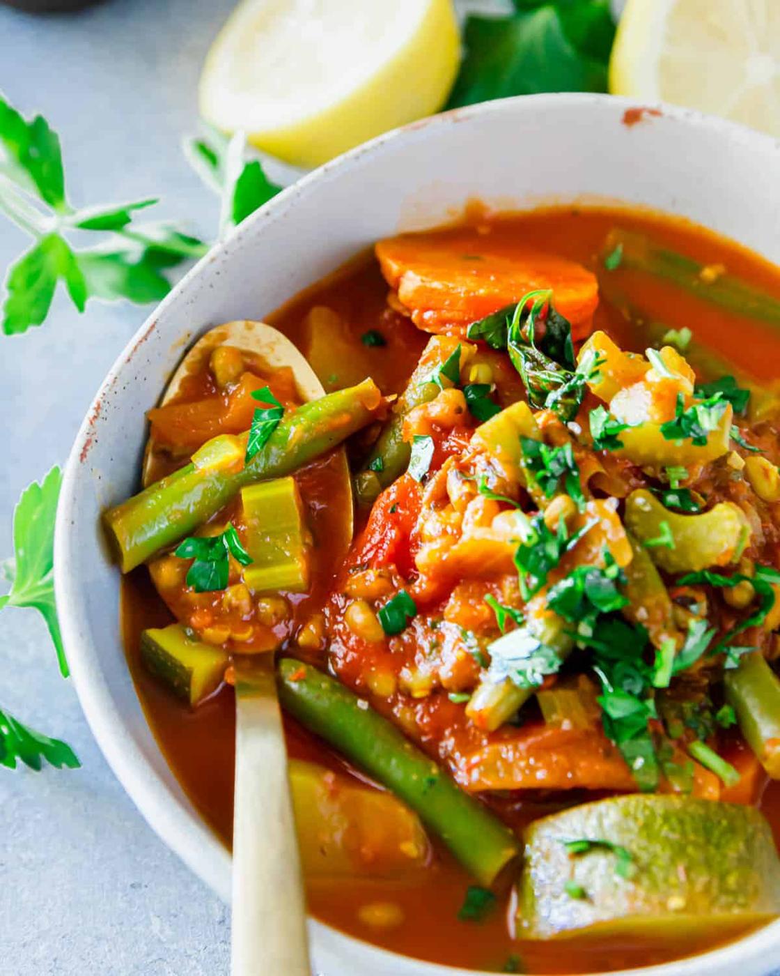 Hearty Mung Bean Soup with Vegetables
