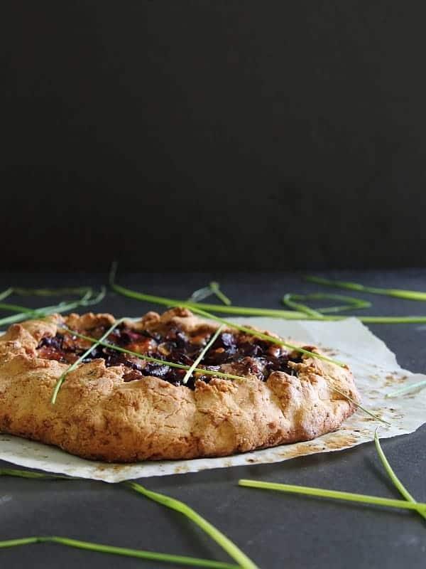 Mushroom Beet and Blue Cheese Galette