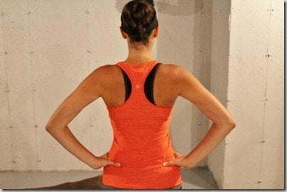 second back arms down