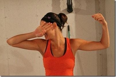 second back arms down