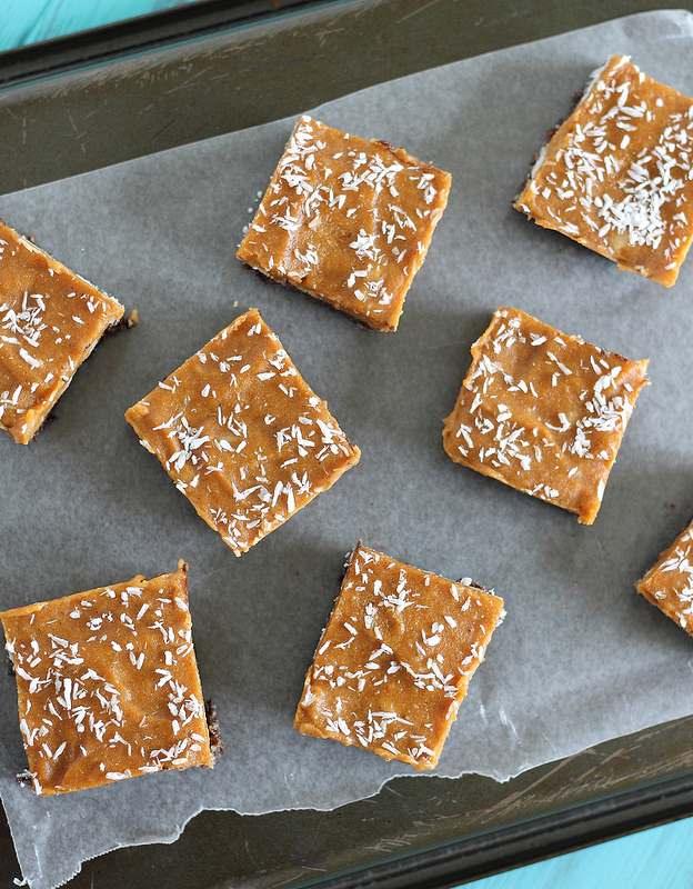 Chocolate coconut pumpkin bars