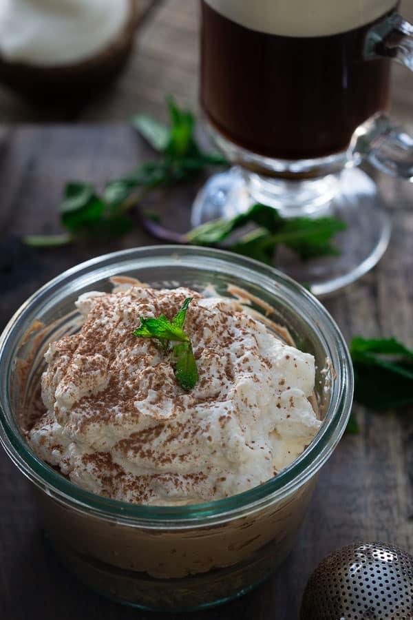 Easy no-bake Irish cream cheesecake is chocolatey and boozy - perfect for your St. Patrick's Day celebrations.