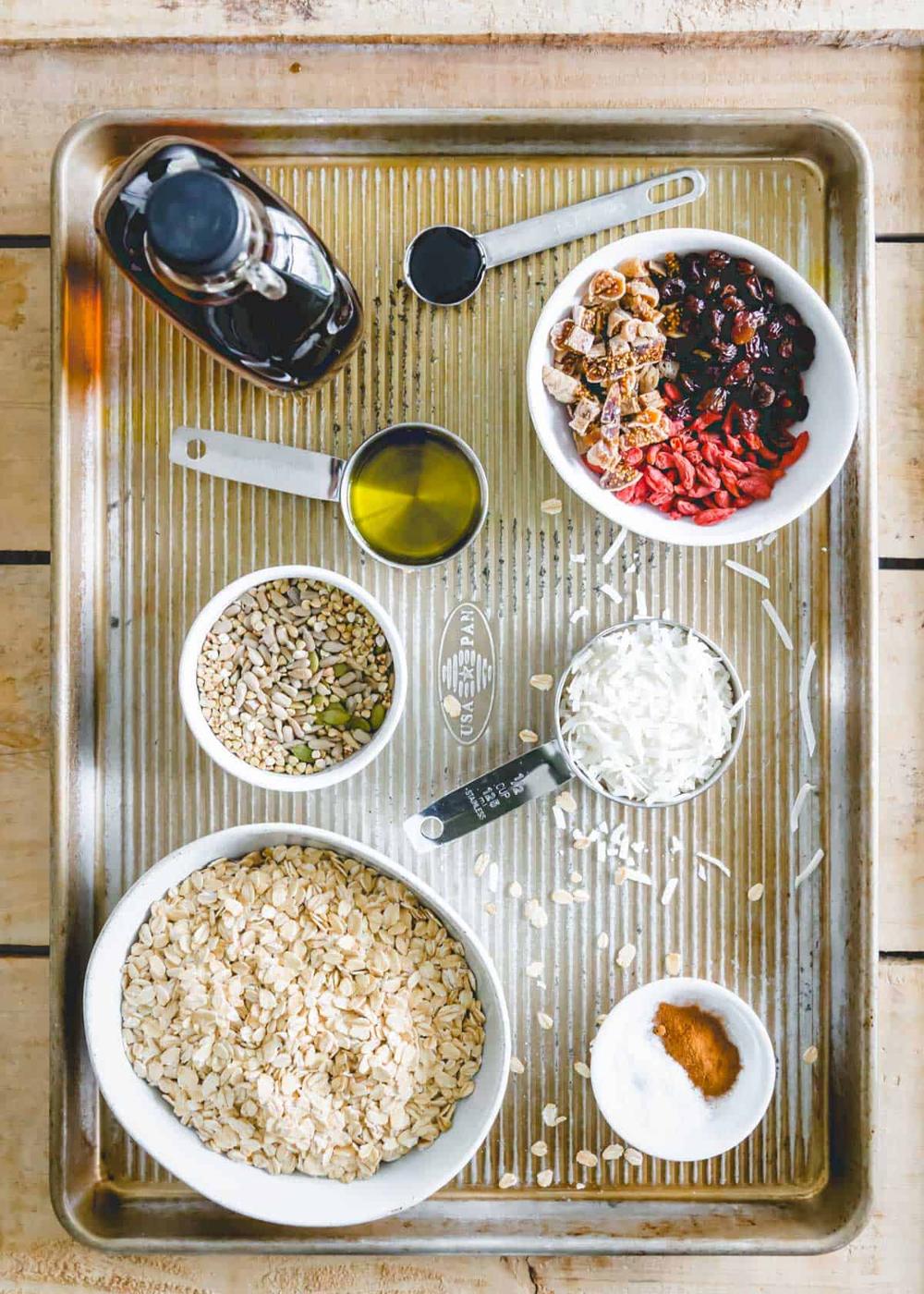 ingredients for nut free granola recipe