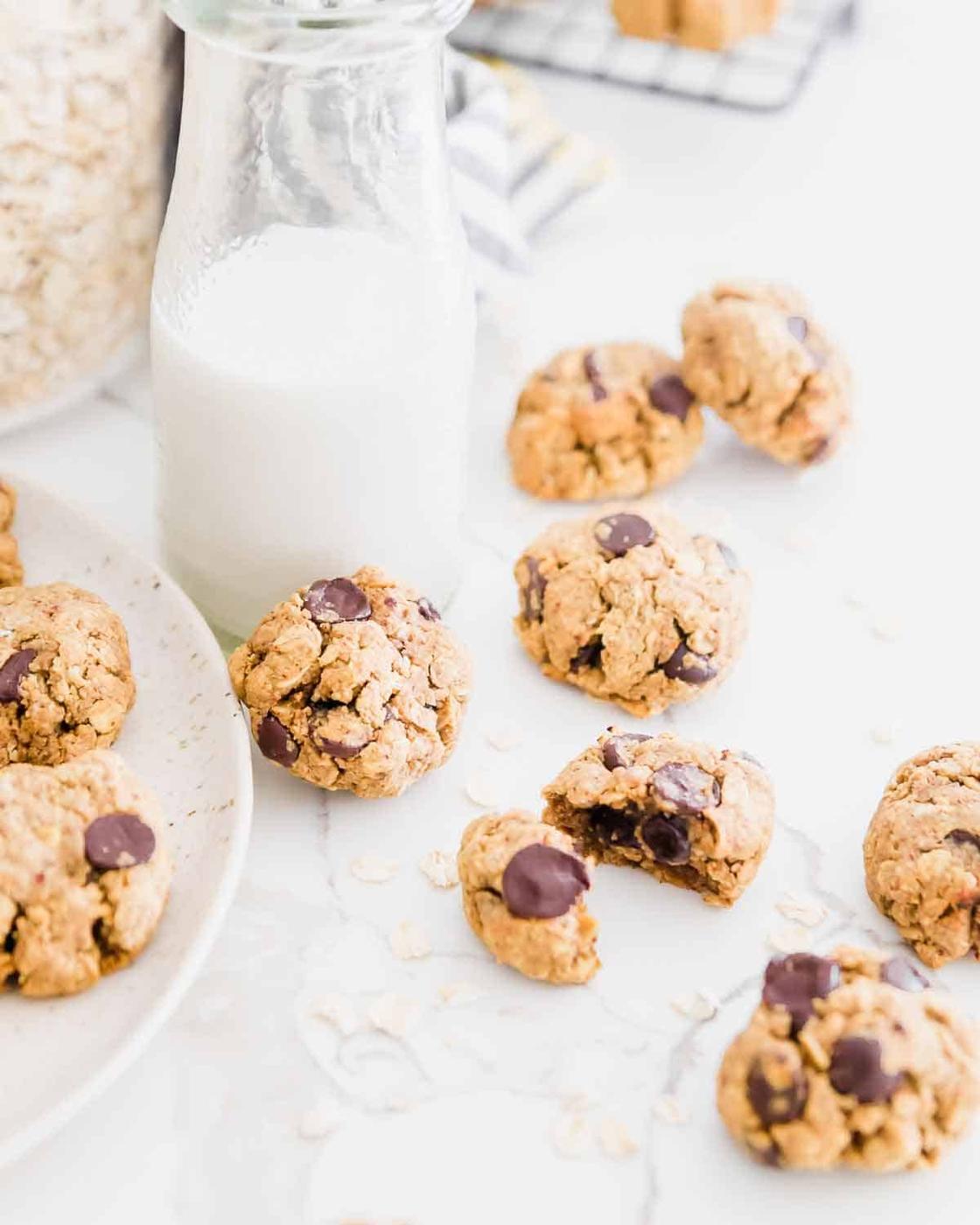 Use leftover almond pulp from homemade almond milk in these easy oatmeal chocolate chip cookies.