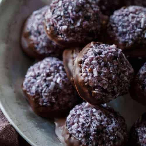 Blueberry Chocolate Macaroons