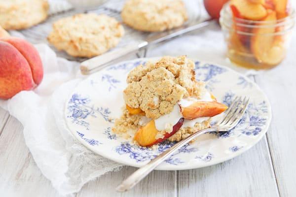 Paleo Peach Shortcake
