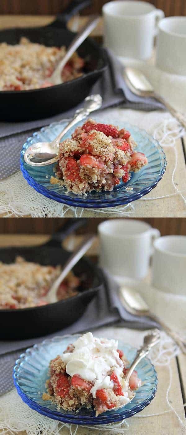 An easy recipe for strawberry ginger crisp that's paleo, gluten-free and vegetarian.