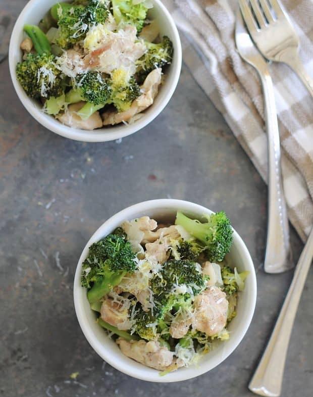 Lemon chicken and broccoli