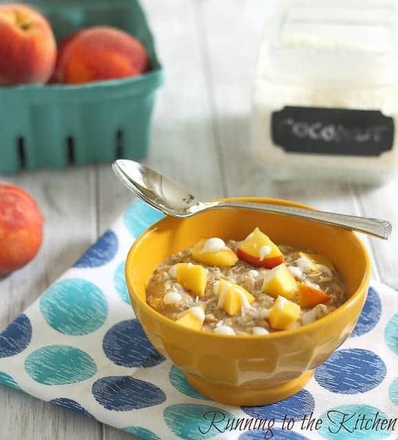 Peaches and Coconut Cream Oats