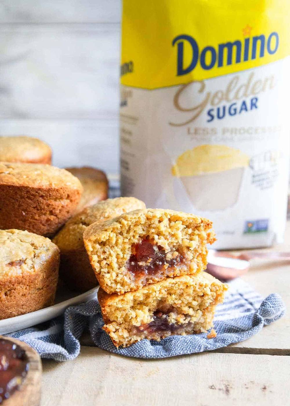 Kids and adults will both love these delicious peanut butter jelly muffins with their fun surprise center!