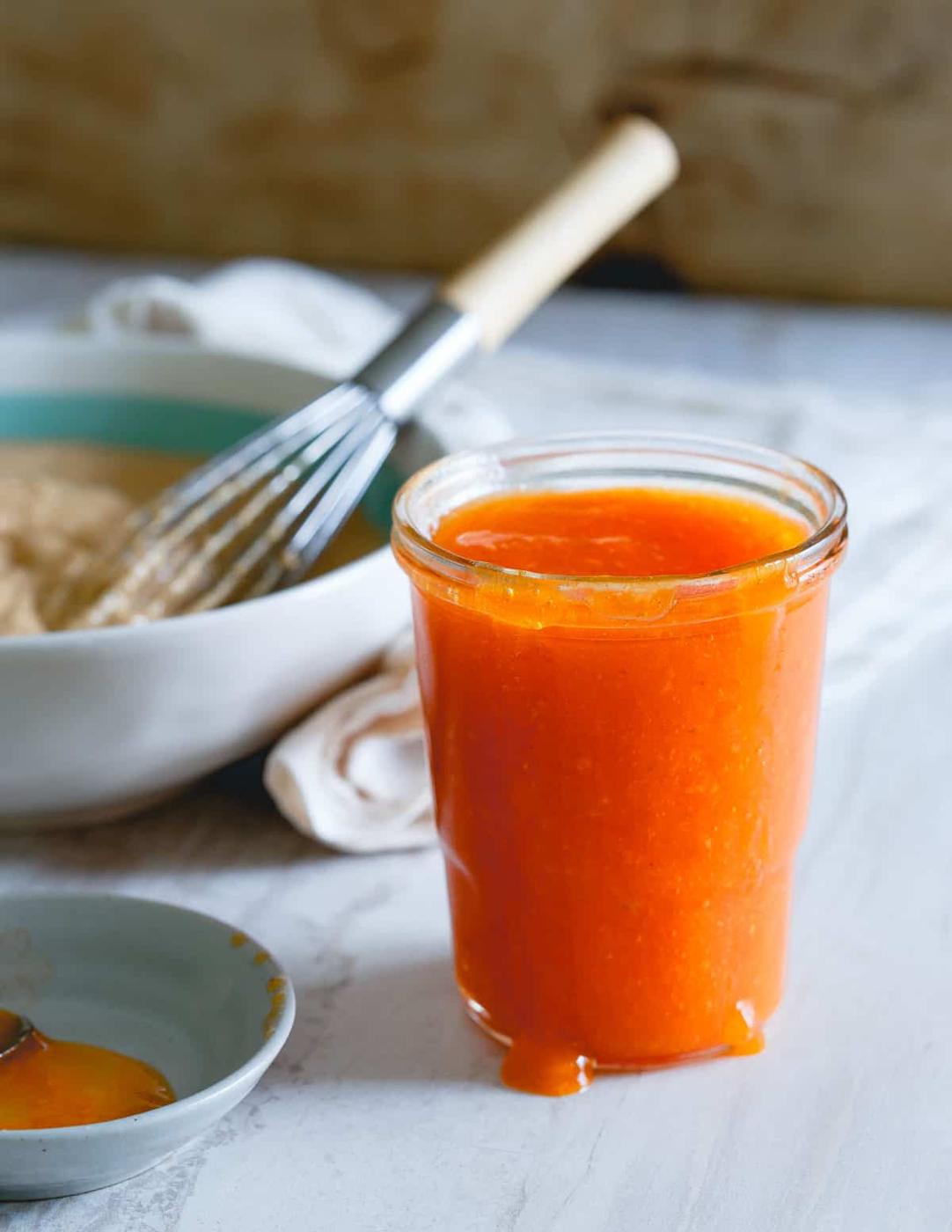 Persimmon puree makes these whole wheat pancakes a festive winter breakfast both hearty and slightly sweet.