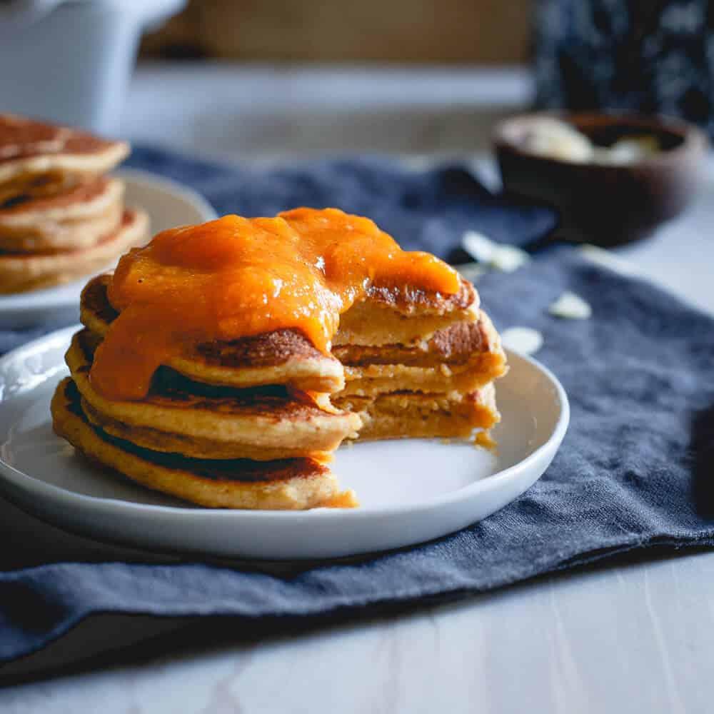 Almond Persimmon Pancakes