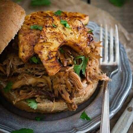 Pickled Pineapple BBQ Pork Sandwiches