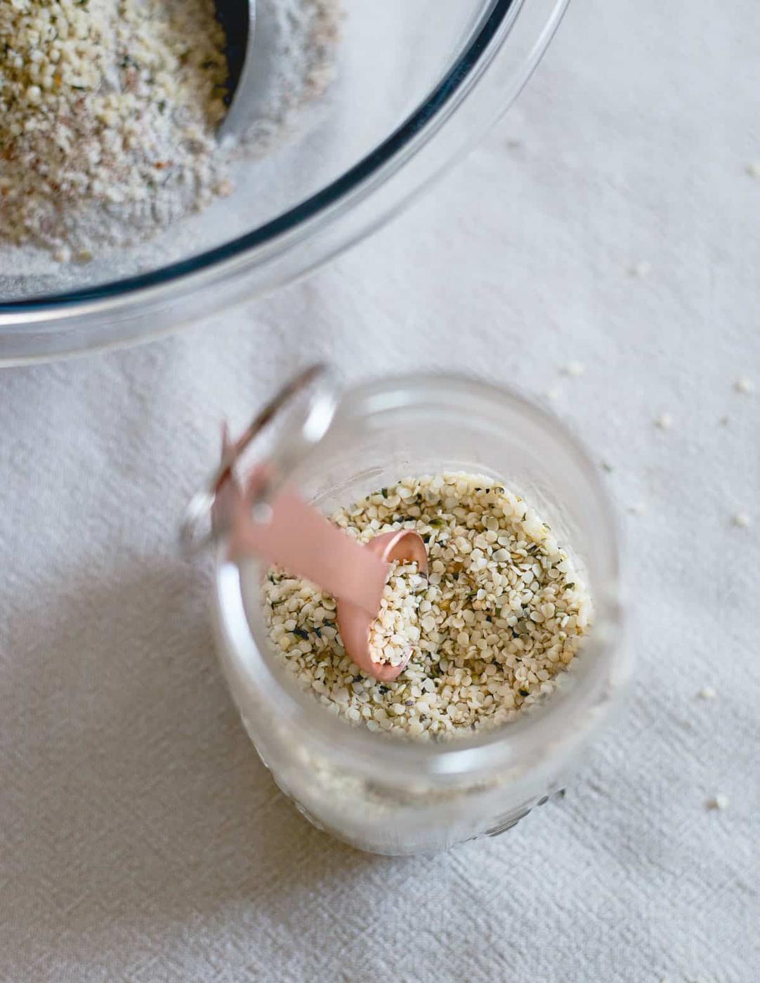 Hemp seeds add a nutritional boost to these pineapple buckwheat pancakes.