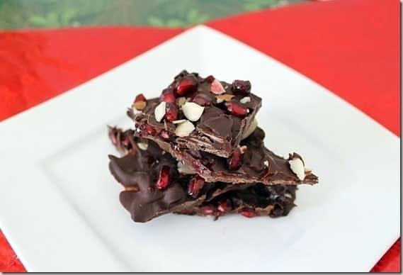 Pomegranate Bark with Almonds