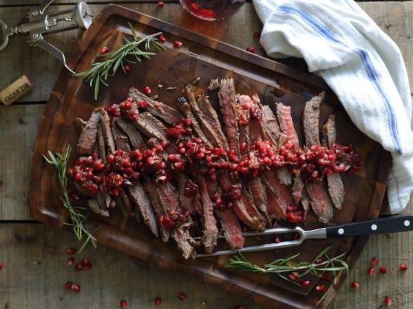 Balsamic Pomegranate Cranberry Flank Steak