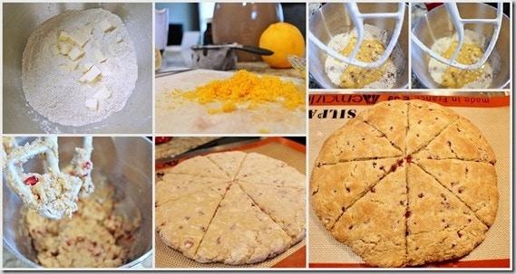 Pomegranate Orange Scones preparation