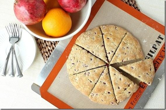 Pomegranate Orange Scones