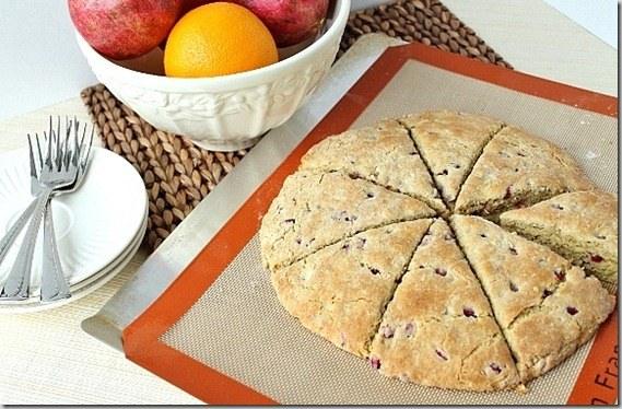 Pomegranate Orange Scones