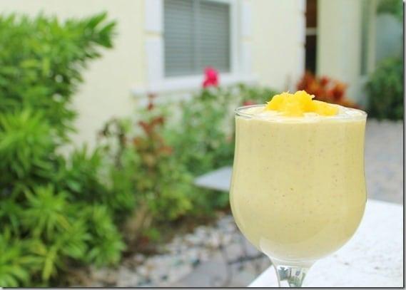 Creamy mango smoothie