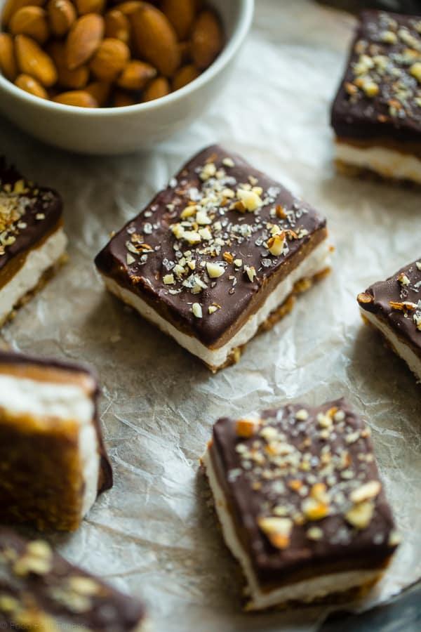 Frozen Salted Almond Joy Bars