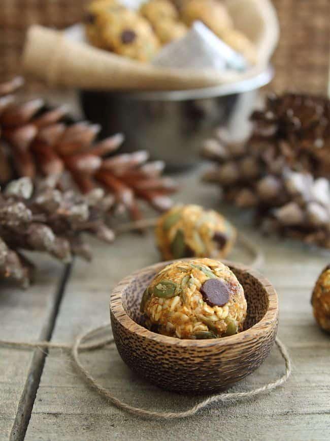 Pumpkin spice chocolate chip bites