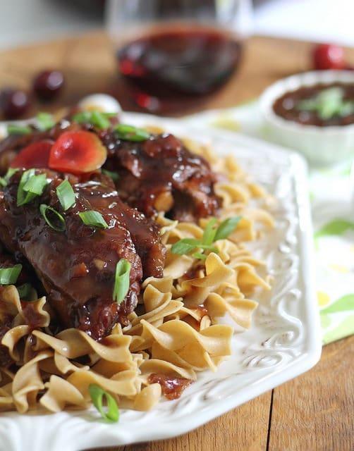 Honey plum soy chicken