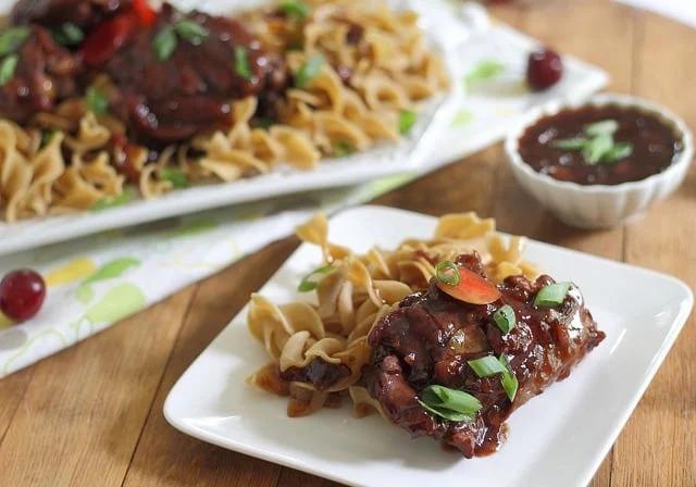 Honey plum soy chicken