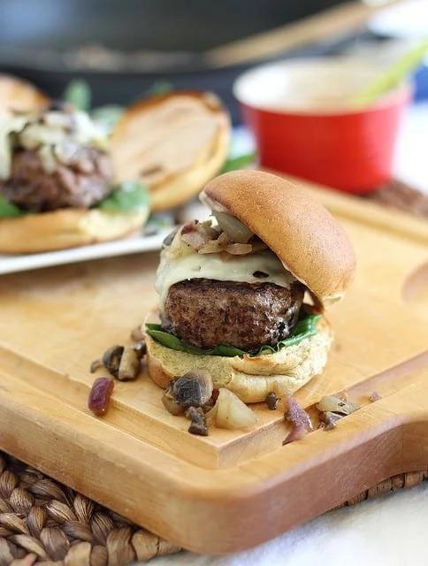 Swiss mushroom beef sliders