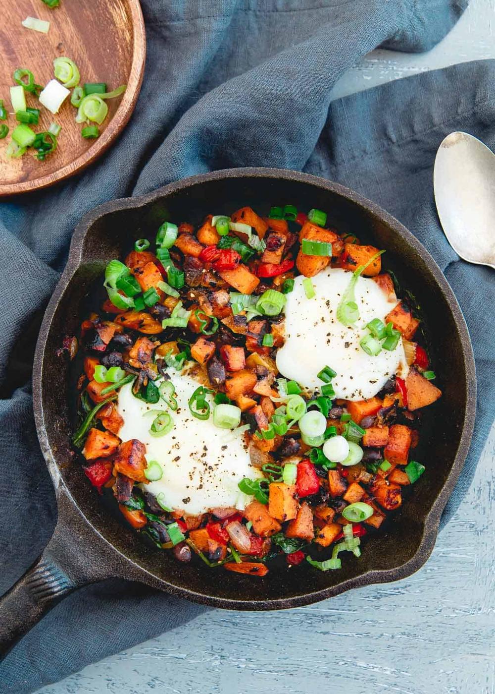 Harissa Sweet Potato Hash