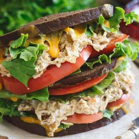 Southwest Ranch Chicken Salad Cheddar Melt