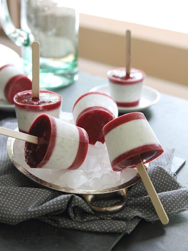 Raspberry Coconut Milk Ice Pops
