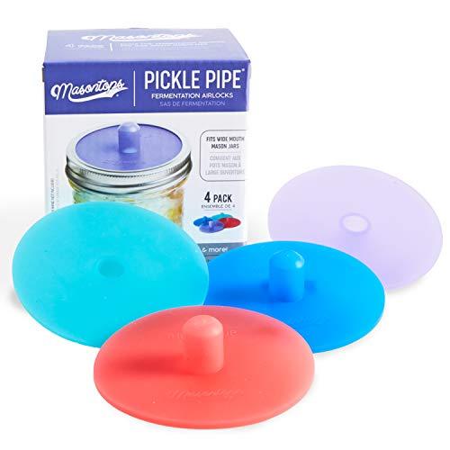 Masontops Pickle Pipes - Waterless Airlock Fermentation Lids