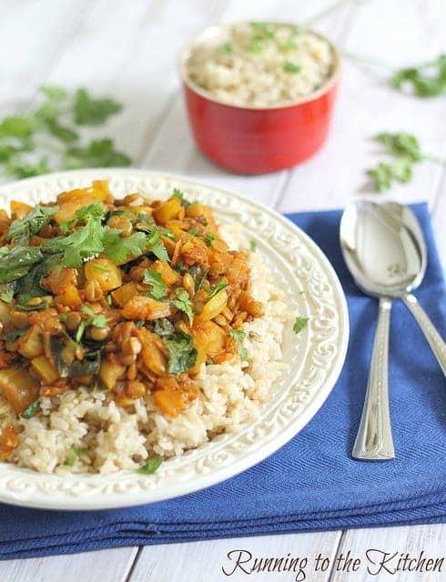 Red Curry Vegetable Lentils