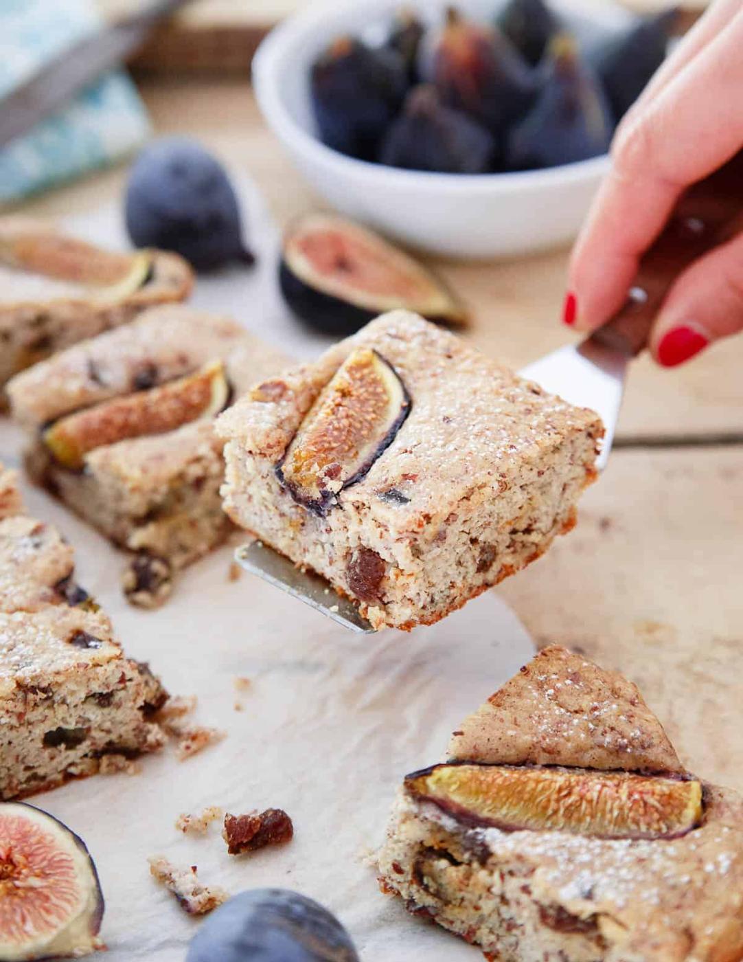 Almond and cashew flours make this Ricotta Almond Fig Cake the perfect summery gluten free treat!