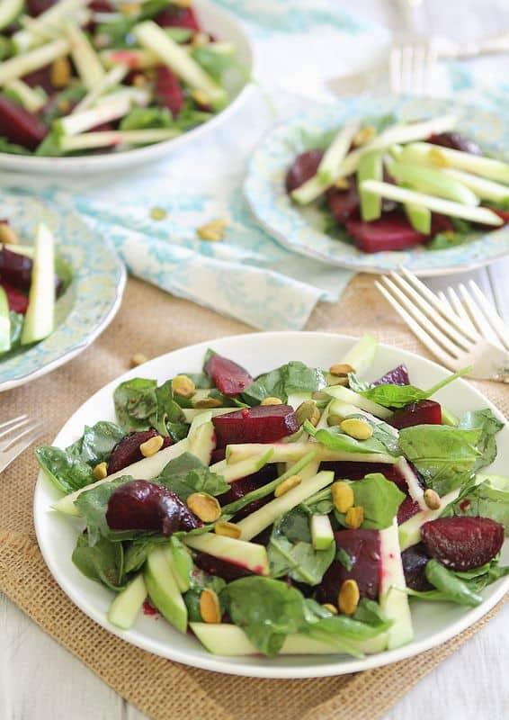 Roasted Beet & Apple Salad | runningtothekitchen.com