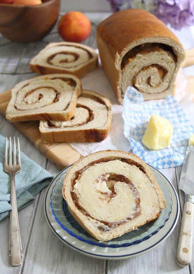 peach cinnamon swirl bread