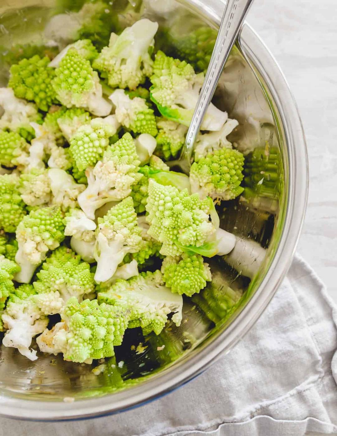 romanesco cut into florets