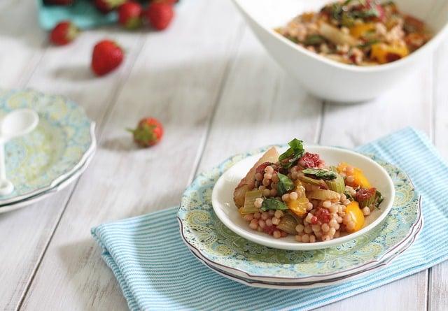Roasted strawberry couscous