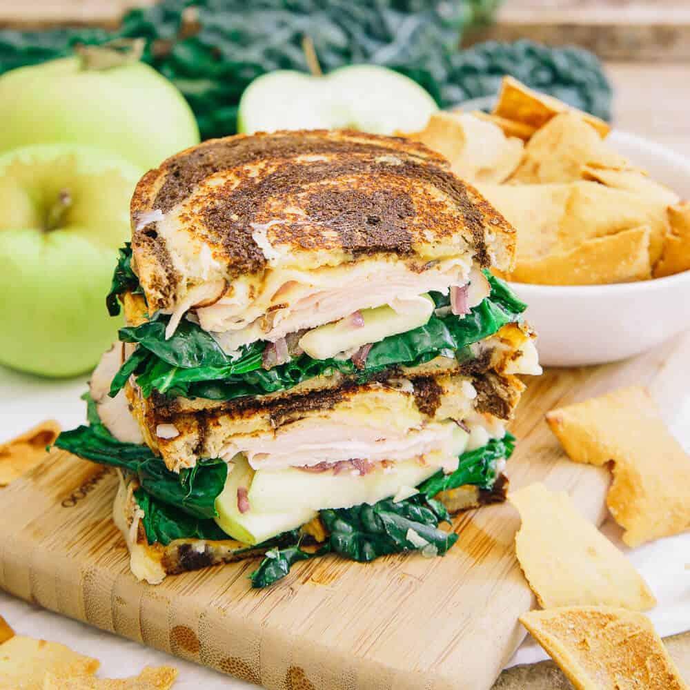 Roasted Sweet Potato Apple Ham Sandwich