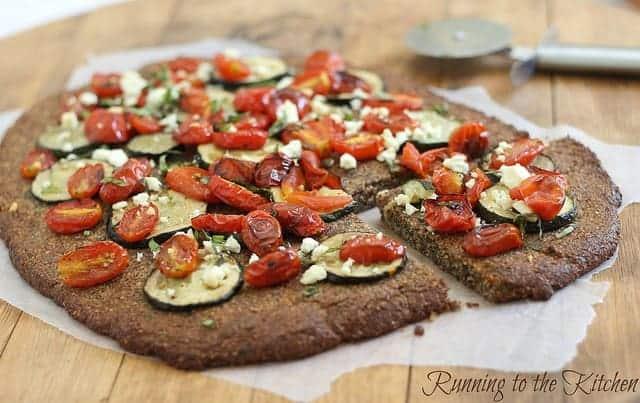 Roasted Tomato and Zucchini Paleo Pizza