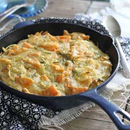 Rosemary Butternut Squash Skillet Pie