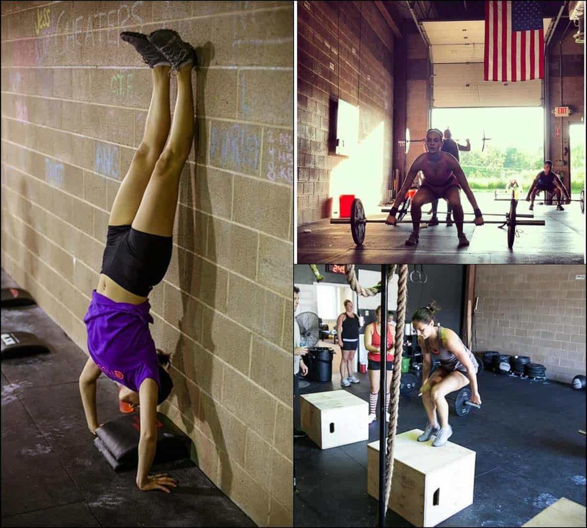 Different crossfit workouts.