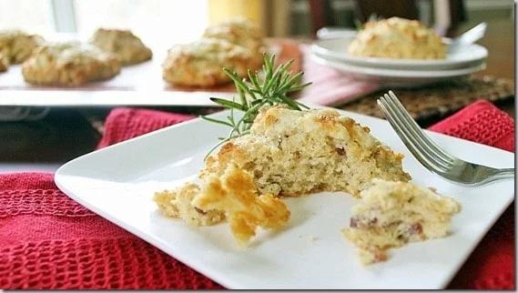Cheddar Bacon Biscuits with Rosemary