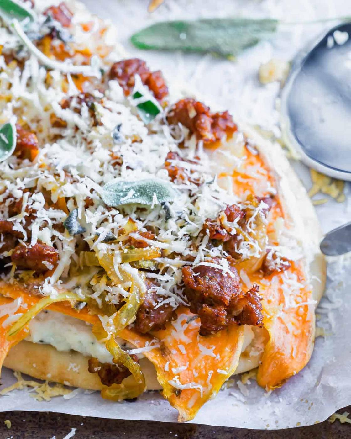 Naan Pizza with Chorizo & Sweet Potato