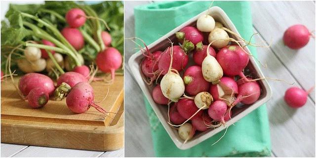 Fresh spring radishes from local CSA
