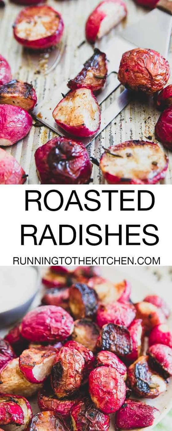 Looking for an easy and delicious spring side dish? Try oven roasted fresh radishes to crispy perfection with rosemary and honey. The flavor is completely transformed in the oven!