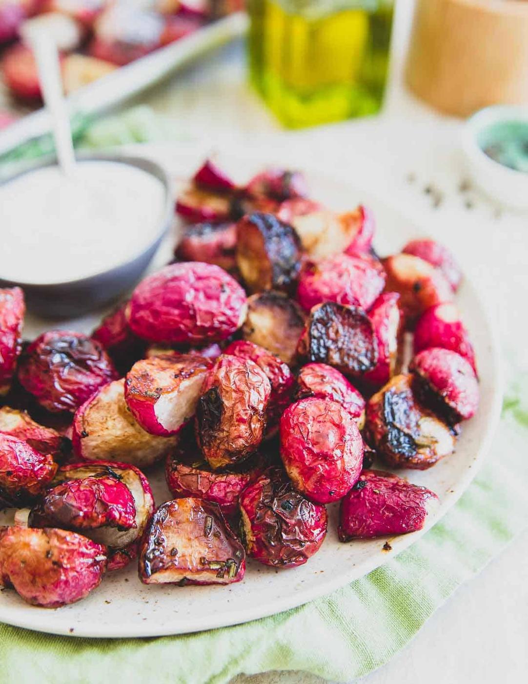 Roasted Radishes with Rosemary and Honey