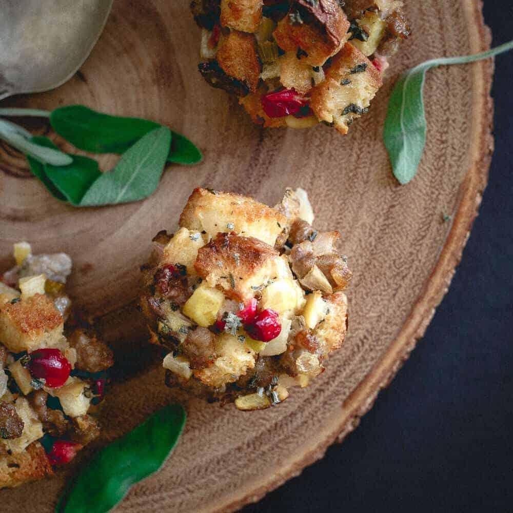 Sausage Cranberry Apple Stuffing Muffins