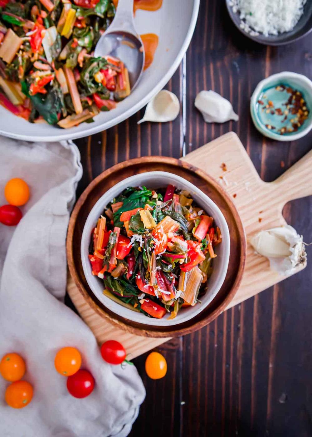 A simple and easy sautéed Swiss chard recipe that makes a great side dish option for many meals.